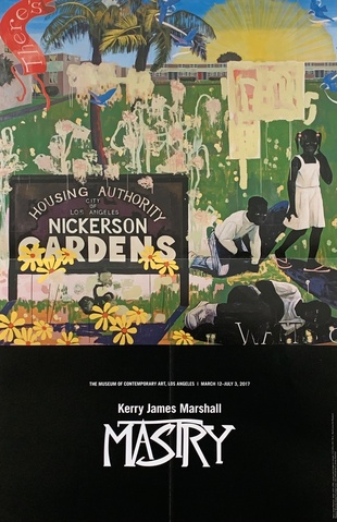 KERRY JAMES MARSHALL: EXHIBITION POSTER AND BROCHURE FOR 